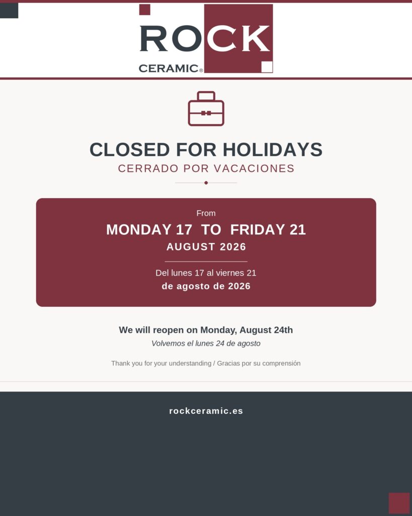 Rock Ceramic holidays 2026